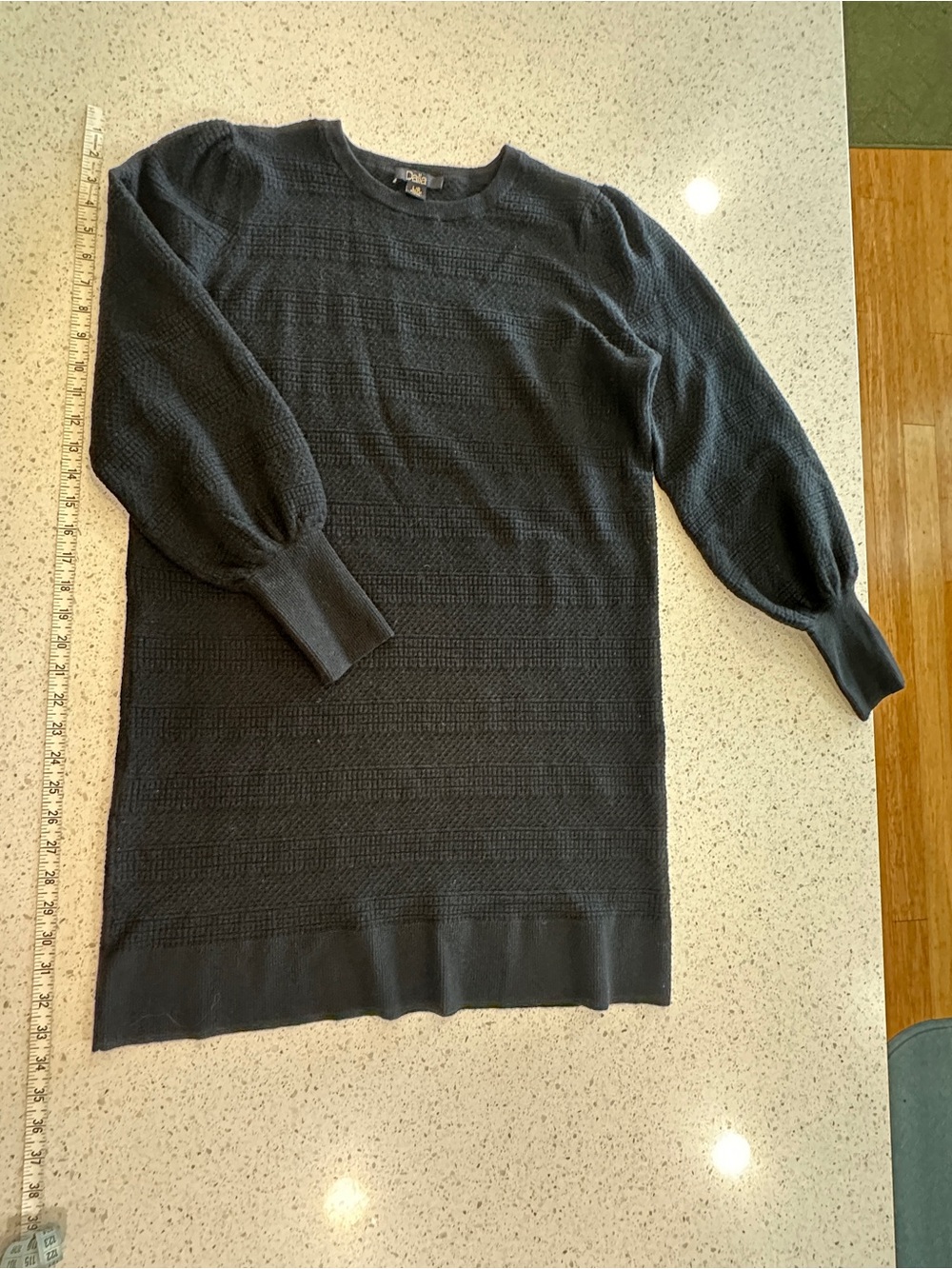 Dalia Long Sleeve Knit Dress - Black
